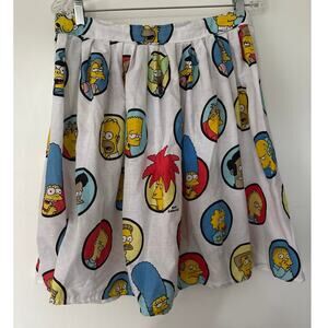 Simpsons Handmade Cotton Mini Skirt 30" Waist Bart Homer Marge Simpson